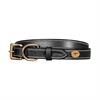 Hundehalsband aus Glattleder Dy'on Schwarz