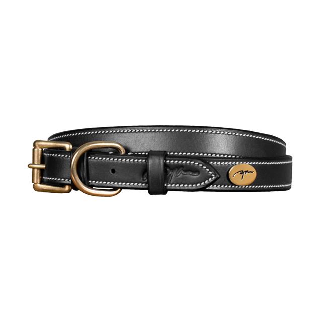 Hundehalsband aus Glattleder Dy'on Schwarz