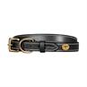 Hundehalsband aus Glattleder Dy'on Schwarz