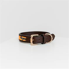 Hundehalsband Handmade Pearls Kentucky Orange-Schwarz