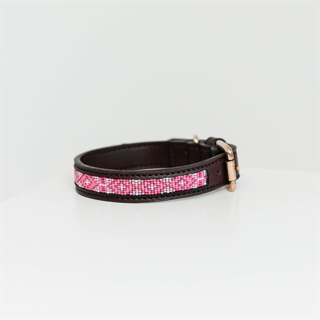 Hundehalsband Handmade Pearls Kentucky Rosa