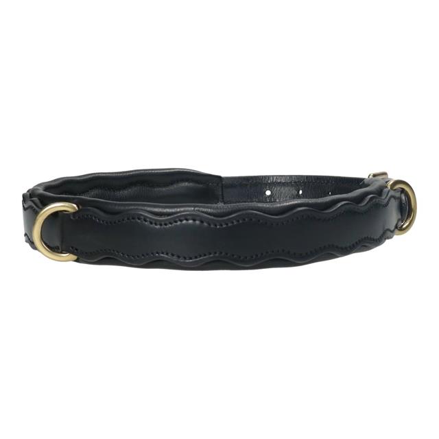 Hundehalsband HGWave Leder HORSEGEAR Schwarz