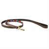 Hundeleine Polo Leather WeatherBeeta Mittelbraun-Pink
