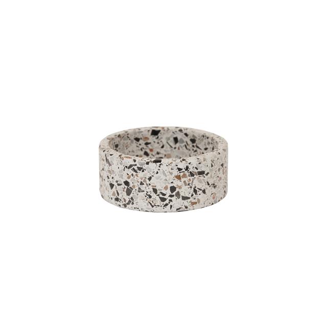 Hundenapf Terrazzo Stein Kentucky Weiß