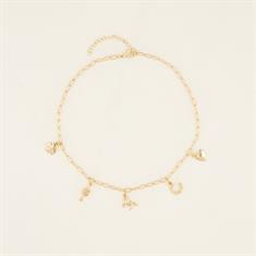 Kette Charms PaardenpraatTV Gold
