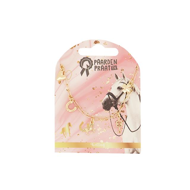 Kette Charms PaardenpraatTV Gold
