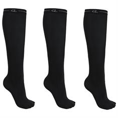 Kniestrümpfe 3er-Pack QHP Schwarz