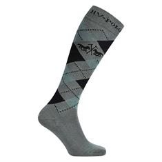 Kniestrümpfe Argyle HV POLO Grün-Schwarz