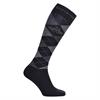 Kniestrümpfe Argyle HV POLO Schwarz-Hellgrau