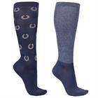 Kniestrümpfe Geschenkbox 2er-Pack QHP Dunkelblau