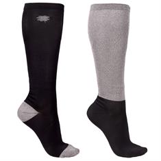 Kniestrümpfe Geschenkbox 2er-Pack QHP Schwarz-Silber