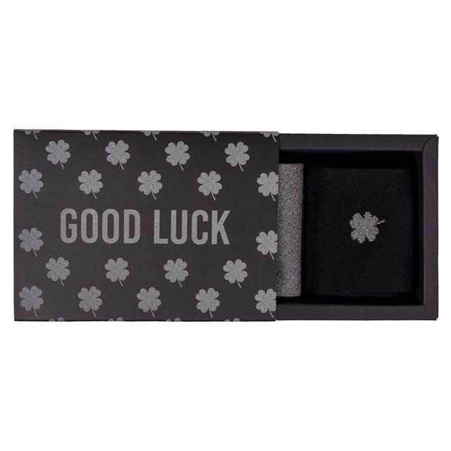Kniestrümpfe Geschenkbox 2er-Pack QHP Schwarz-Silber