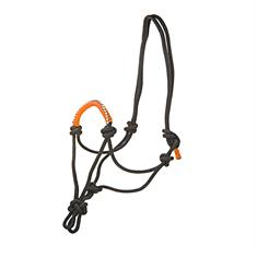 Knotenhalfter Diamonds Epplejeck Schwarz-Orange