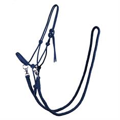 Knotenhalfter mit Zügeln QHP Dunkelblau