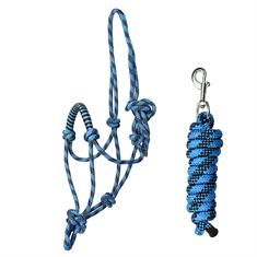 Knotenhalfterset Color QHP Blau