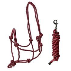 Knotenhalfterset Color QHP Dunkelpink
