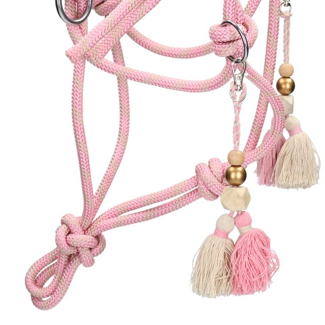 Knotenhalfterset FHFanna Free Horse Rosa-Beige