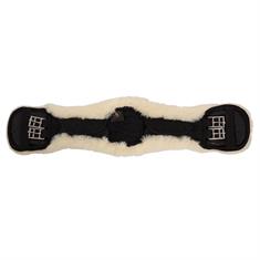 Kurzgurt Cheviot Lammfell BR Schwarz-Beige