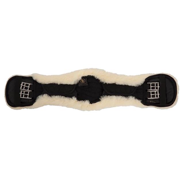Kurzgurt Cheviot Lammfell BR Schwarz-Beige