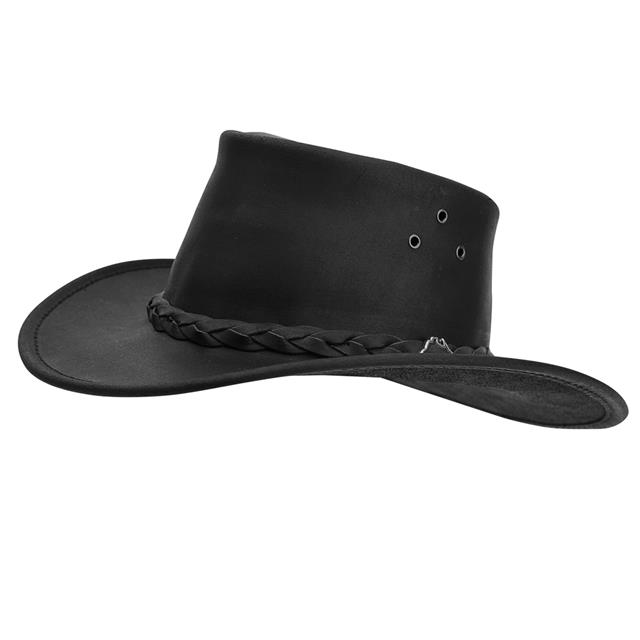 Lederhut Wallaroo Horka Schwarz