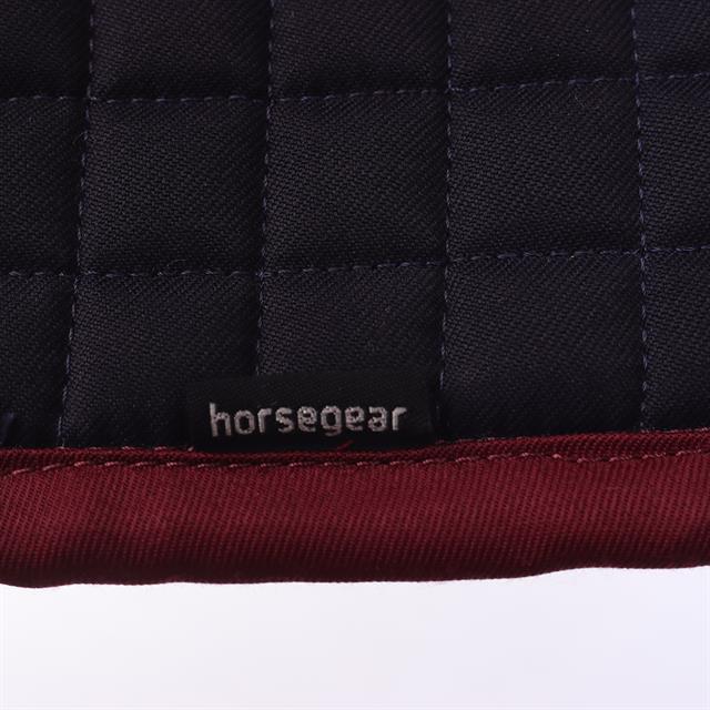 Longiergurtunterlage HGChique HORSEGEAR Dunkelblau-Dunkelrot