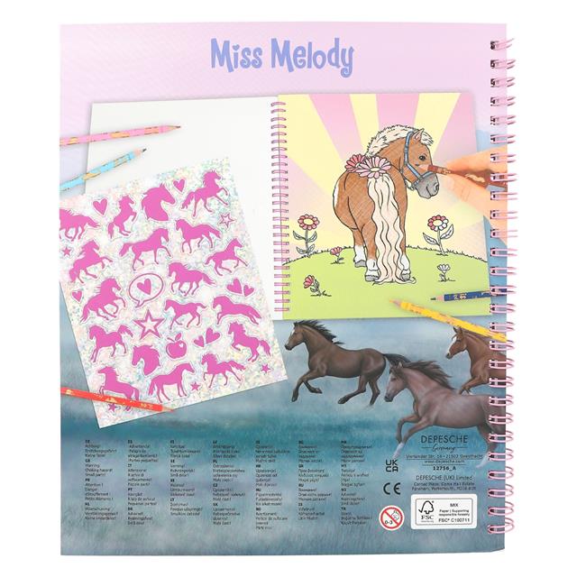 MalbuchMet Pailletten Miss Melody Mehrfarbig