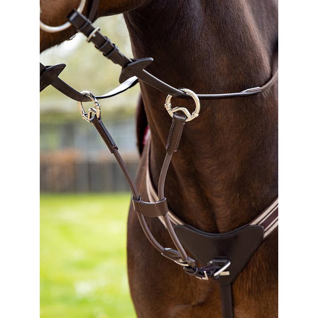 Martingalgabel Elasticated LeMieux Braun-Silber