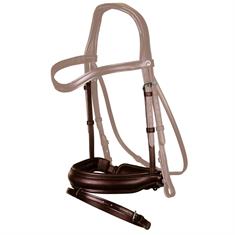 Nasenriemen Matte Medium Dressage Collection Flat Leather Dy'on Braun