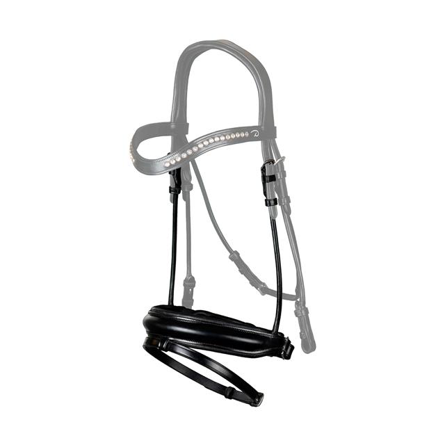 Nasenriemen Mattleder Rundgenäht Dressage Collection Dy'on Schwarz