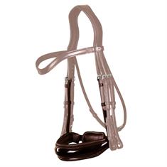 Nasenriemen Patentleder Kandare Dressage Collection Dy'on Braun