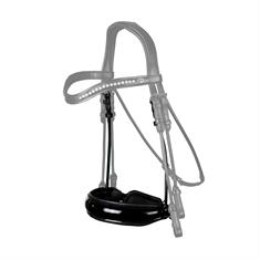 Nasenriemen Patentleder Kandare Rundgenäht Dressage Collection Dy'on Schwarz
