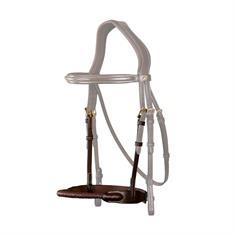 Nasenriemen Strick in Leder eingefasst D Collection Dy'on Braun