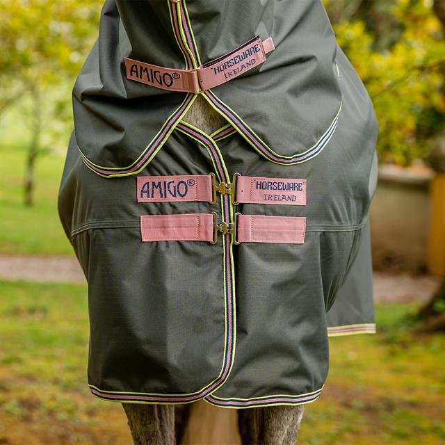 Outdoordecke Amigo Hero Orginal Lite 50 g Horseware Dunkelgrau-Pink