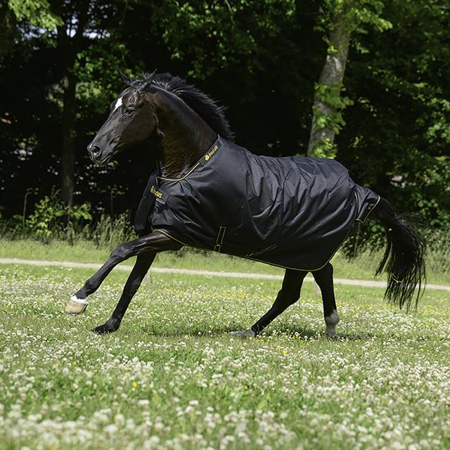 Outdoordecke Irish Turnout Big Neck 50gr Bucas Schwarz-Gold