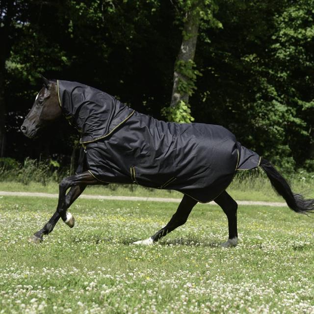 Outdoordecke Irish Turnout Full Neck 50gr Bucas Schwarz-Gold