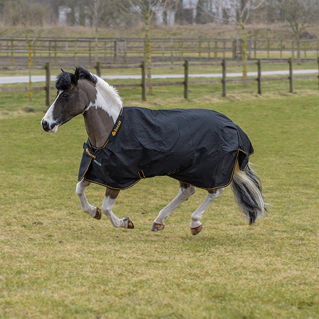 Outdoordecke Irish Turnout Light Pony 50gr Bucas Schwarz-Gold