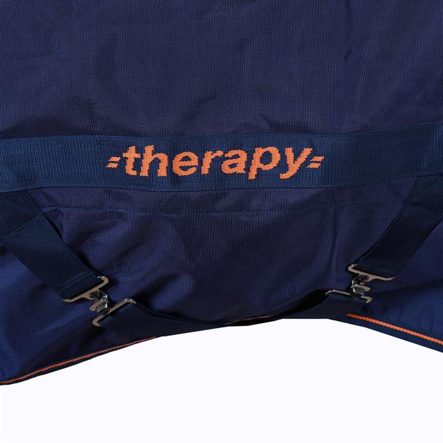 Outdoordecke Therapy Turnout Light 0gr Bucas Dunkelblau-Orange