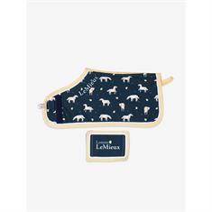 Outdoordecke Toy Pony Lemon Print LeMieux Dunkelblau-Gelb