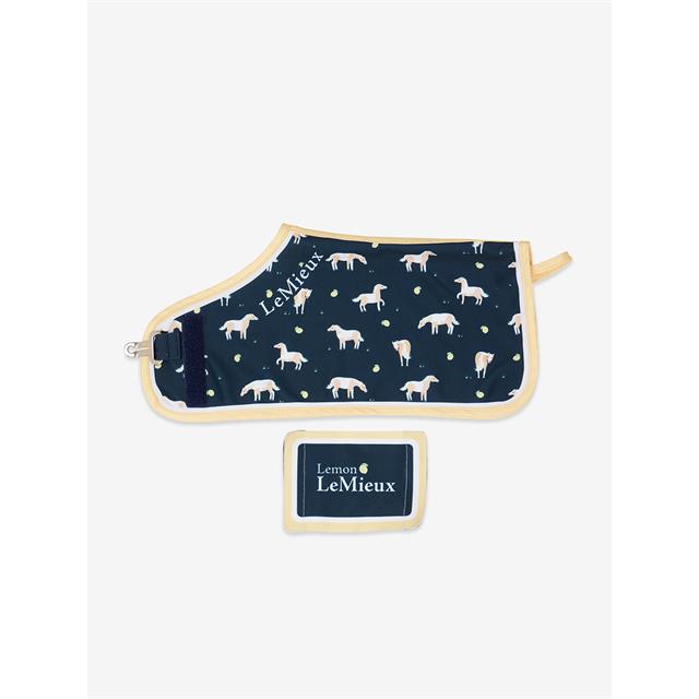 Outdoordecke Toy Pony Lemon Print LeMieux Dunkelblau-Gelb