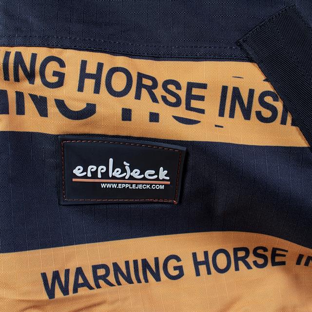 Outdoordecke Warning Horse 200gr Epplejeck Schwarz-Orange