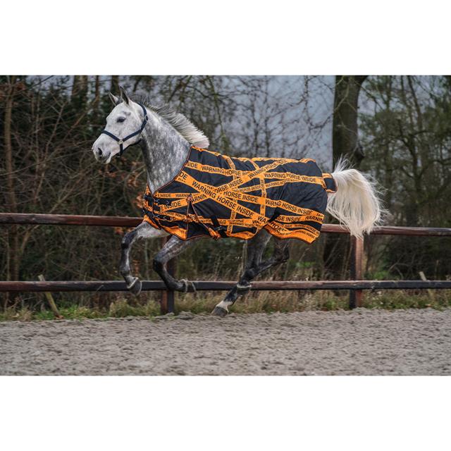 Outdoordecke Warning Horse 200gr Epplejeck Schwarz-Orange