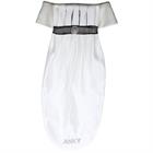 Plastron Pleated Crown Anky Weiß