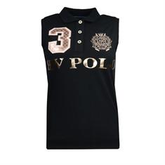 Poloshirt Favouritas Luxury Ärmellos HV POLO Schwarz
