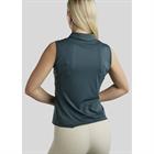 Poloshirt MOStella Mesh Kontrast Ärmellos Montar Mittelblau