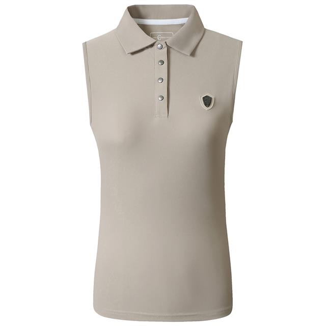 Poloshirt Ärmellos Covalliero Beige