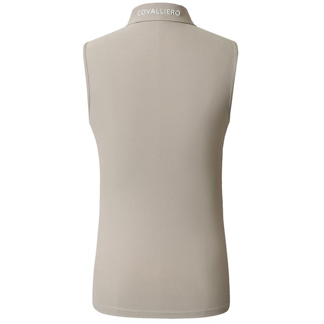 Poloshirt Ärmellos Covalliero Beige