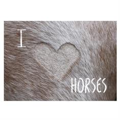 Postkarte I Love Horses Divers