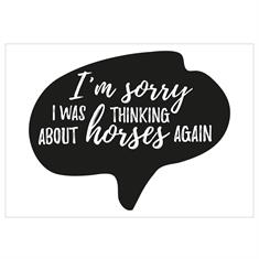 Postkarte Thinking about Horses
