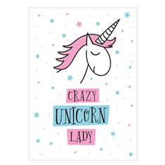 Postkarte Unicorn Lady