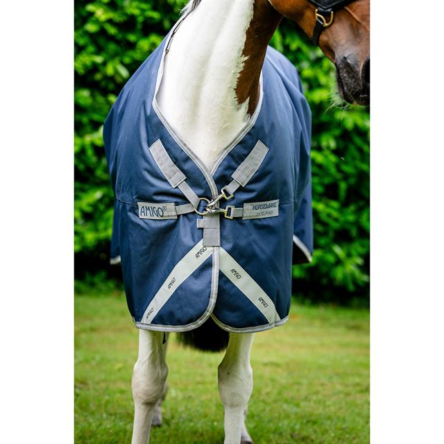 Regendecke Horseware Amigo 1200D XL 0g Dunkelblau-Grau